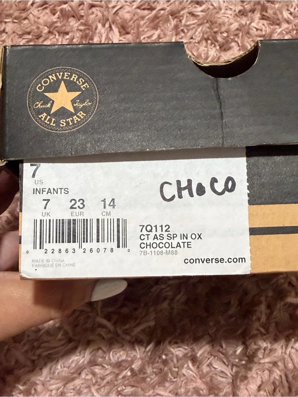 Converse Kids Brown and White Canvas Low-Top Sneakers